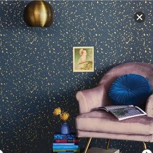 OpalHouse Celestial Navy & Gold Wallpaper